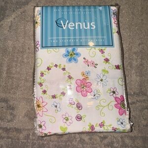 VENUS Floral Pillowcase Set pair White with Pink multi flowers‎